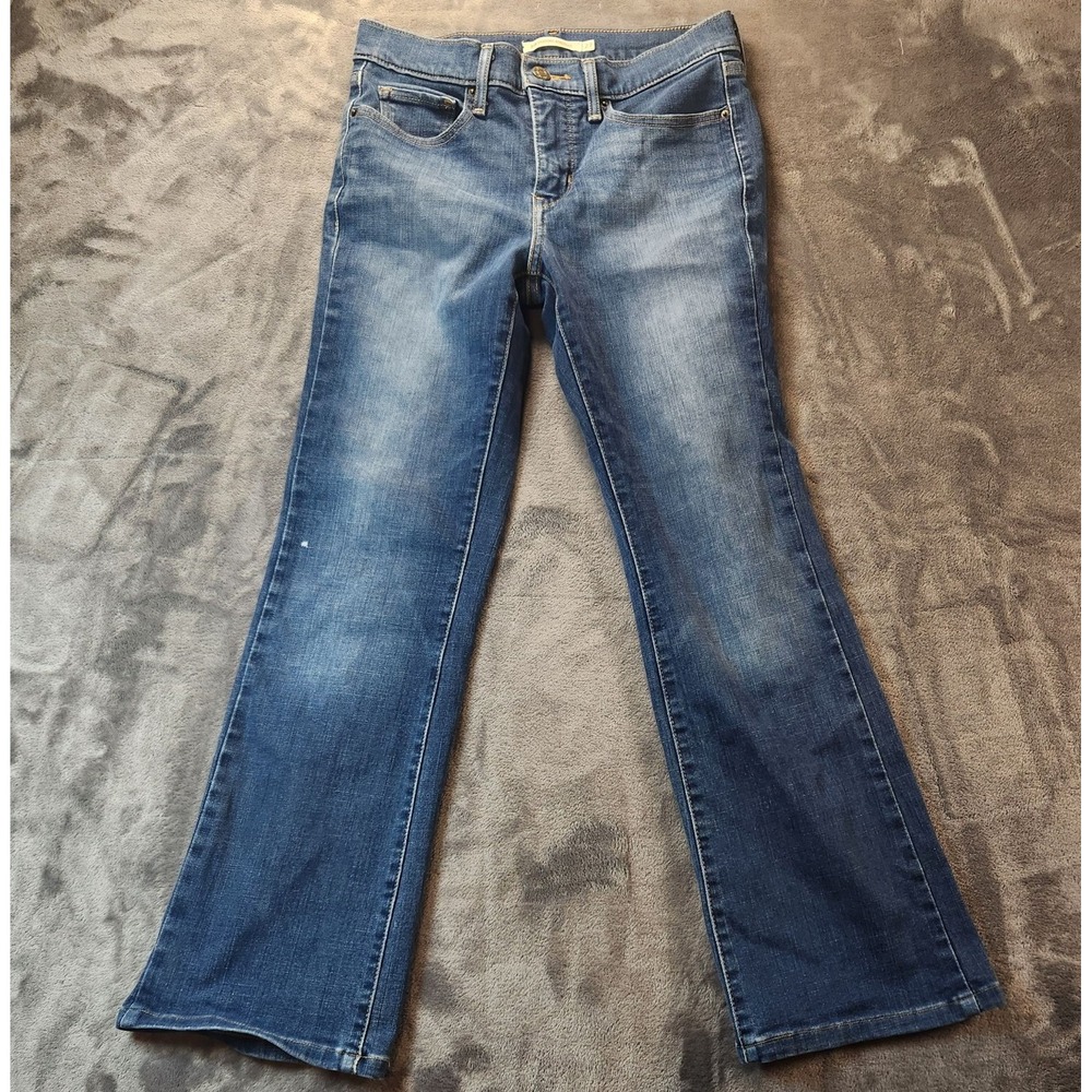 Levis 315 Jeans Womens 27 Blue Medium Wash Shaping Bootcut Stretch Denim